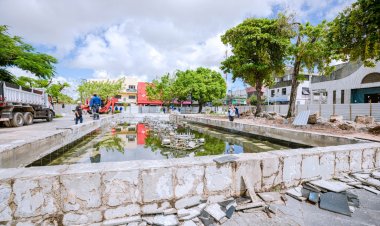 Obras da Praça Desembargador Montenegro estão em pleno andamento