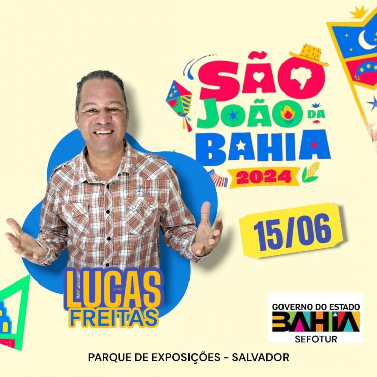 Lucas Freitas anima forró do São João da Bahia no Parque de Exposições